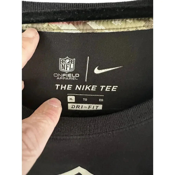 Nike Dri-Fit Gray NFL Team Apparel Las Vegas Raiders Long Sleeve T-Shirt Size XL - Picture 5 of 8